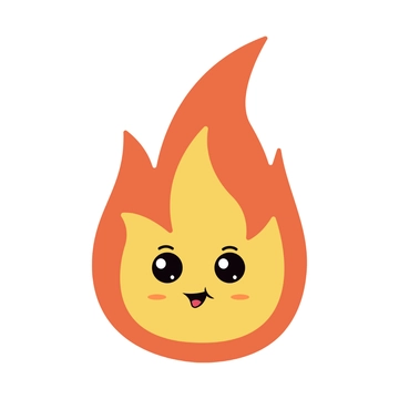 Free Kawaii Fire Clipart to Edit Online
