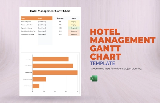 Hotel Management Gantt Chart Template
