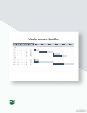 Scheduling Management Gantt Chart Template