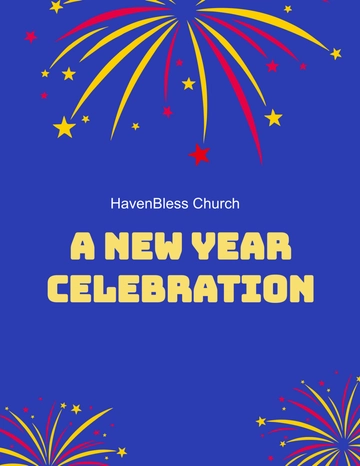 Blank Happy New Year Flyer Template - Edit Online & Download