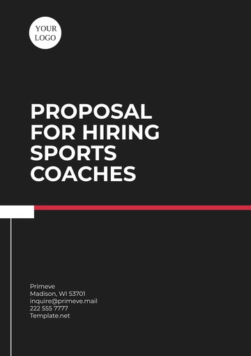 Free Proposal for Hiring Sports Coaches Template to Edit Online