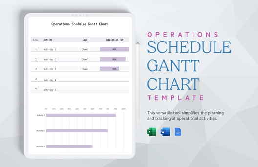 Operations Schedule Gantt Chart Template