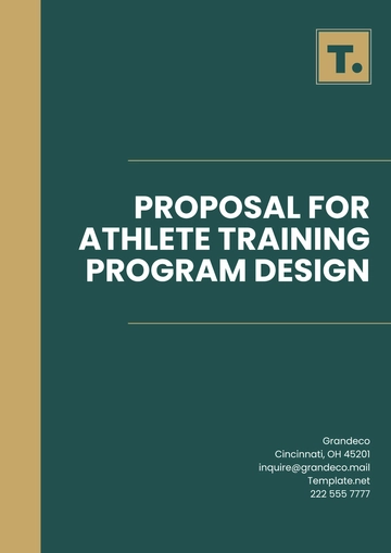 Free Athlete Training Program Proposal Design Template to Edit Online