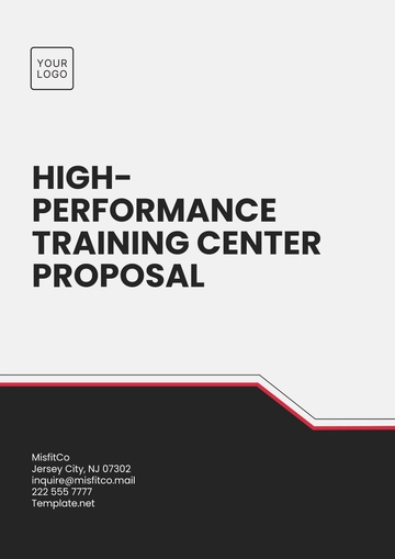 Free High-Performance Training Center Proposal Template to Edit Online