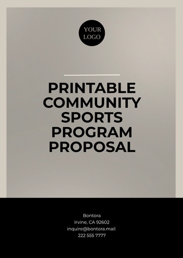 Free Printable Community Sports Program Proposal Template to Edit Online