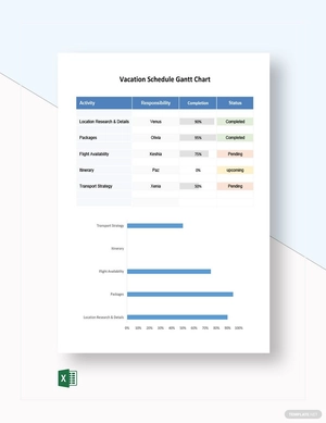 Vacation Schedule Gantt Chart Template