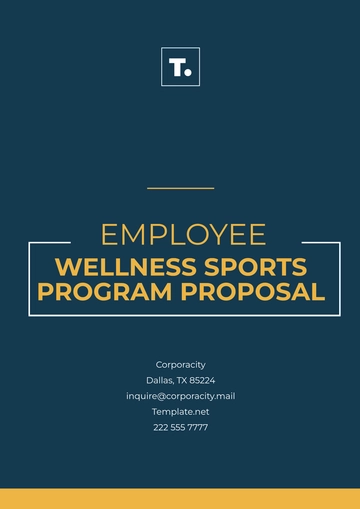 Free Employee Wellness Sports Program Proposal Template to Edit Online