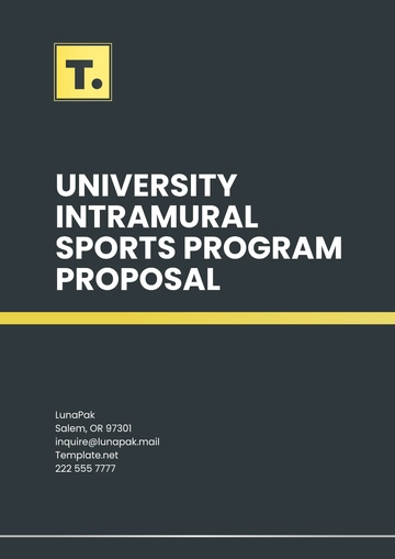 Free University Intramural Sports Program Proposal Template to Edit Online