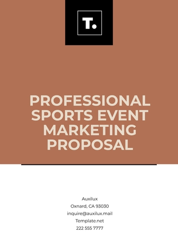 Free Professional Sports Event Marketing Proposal Template to Edit Online