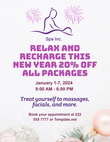 Free New Year Holiday Flyer Template to Edit Online