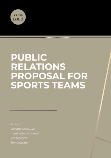 Free Public Relations Proposal for Sports Teams Template to Edit Online