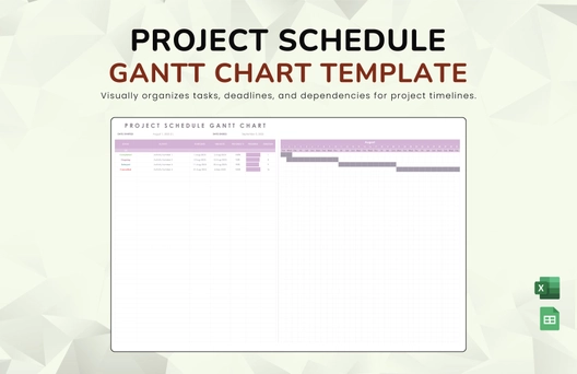 Project Schedule Gantt Chart Template