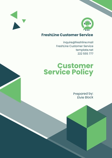 Free Customer Service Policy Template to Edit Online