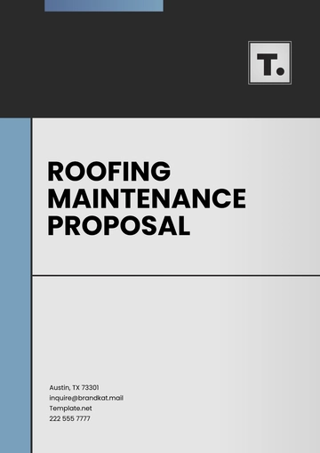 Free Roofing Maintenance Proposal Template to Edit Online