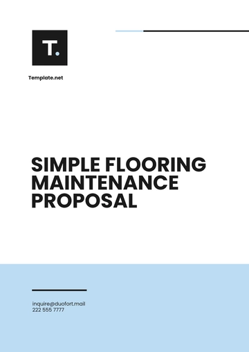 Free Simple Flooring Maintenance Proposal Template to Edit Online