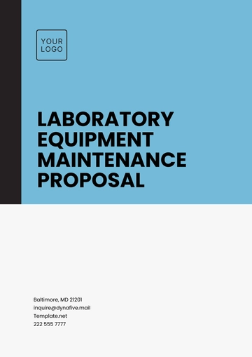 Free Laboratory Equipment Maintenance Proposal Template to Edit Online