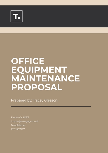 Free Office Equipment Maintenance Proposal Template to Edit Online