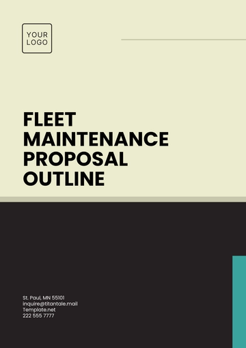Free Fleet Maintenance Proposal Outline Template to Edit Online