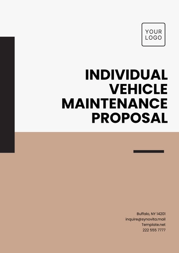 Free Individual Vehicle Maintenance Proposal Template to Edit Online