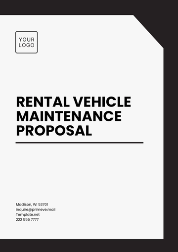 Free Rental Vehicle Maintenance Proposal Template to Edit Online