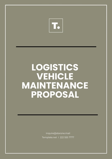 Free Logistics Vehicle Maintenance Proposal Template to Edit Online