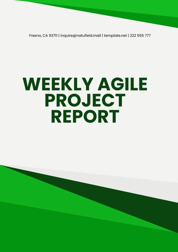 Free Weekly Agile Project Report Template to Edit Online