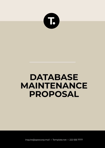 Free Database Maintenance Proposal Template to Edit Online