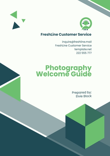 Free Photography Welcome Guide Template to Edit Online