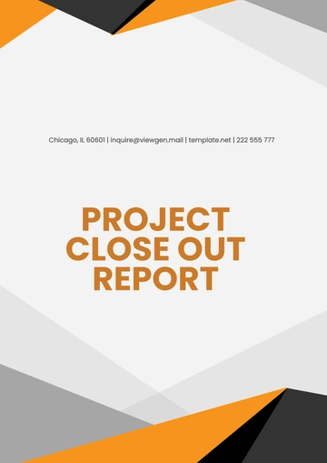 Free Project Close-Out Report Template to Edit Online