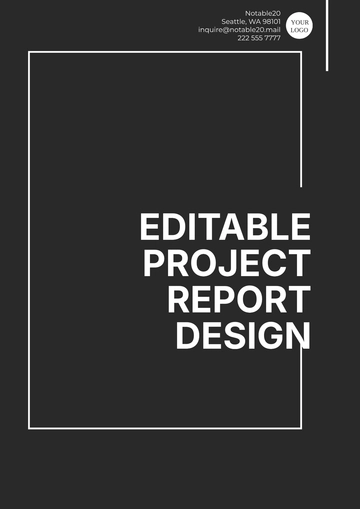 Free Editable Project Report Design Template to Edit Online