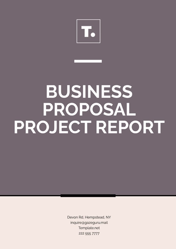 Free Business Proposal Project Report Template to Edit Online