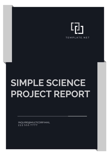 Free Simple Science Project Report Template to Edit Online