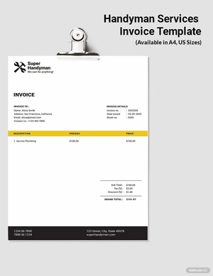 Handyman Services Invoice Template Handyman Services Invoice Template