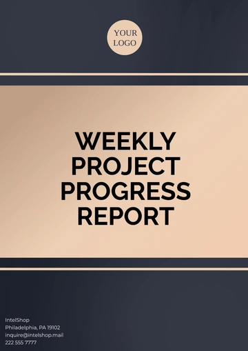 Free Weekly Project Progress Report Template to Edit Online