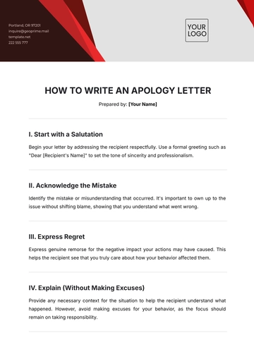 Free How to Write an Apology Letter to Edit Online