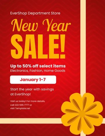 Free New Year Promo Flyer Template to Edit Online