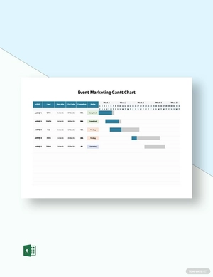 Event Marketing Gantt Chart Template
