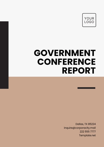 Free Government Conference Report Template to Edit Online