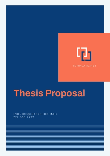 Free Thesis Proposal Template to Edit Online
