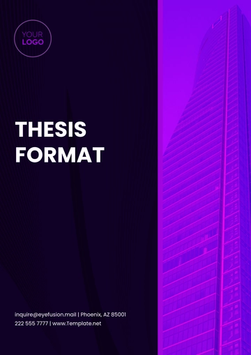 Free Thesis Format Template to Edit Online