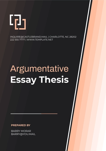 Free Argumentative Essay Thesis Template to Edit Online
