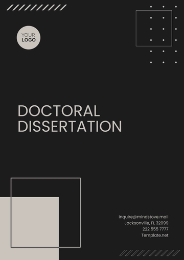 Free Doctoral Dissertation Template to Edit Online