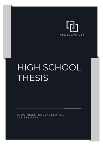Free High School Thesis Template to Edit Online
