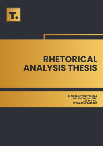 Free Rhetorical Analysis Thesis Template to Edit Online