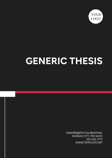 Free Generic Thesis Template to Edit Online