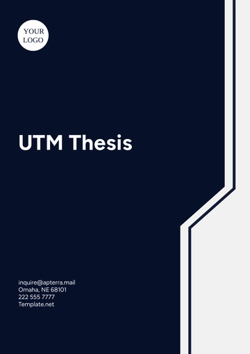 Free UTM Thesis Outline Template to Edit Online