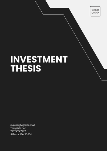 Free Investment Thesis Template to Edit Online