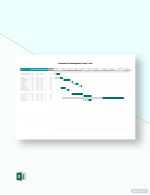 Commercial Development Gantt Chart Template