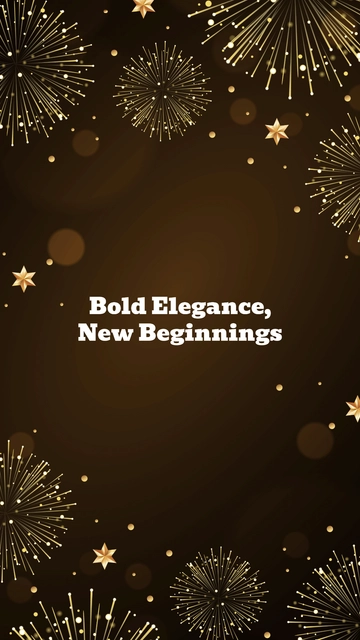 Free Black and Gold New Year Wallpaper Template to Edit Online