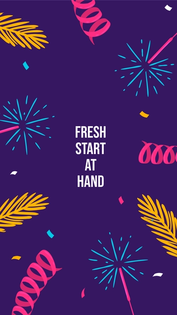 Free Happy New Year Mobile Wallpaper Template to Edit Online